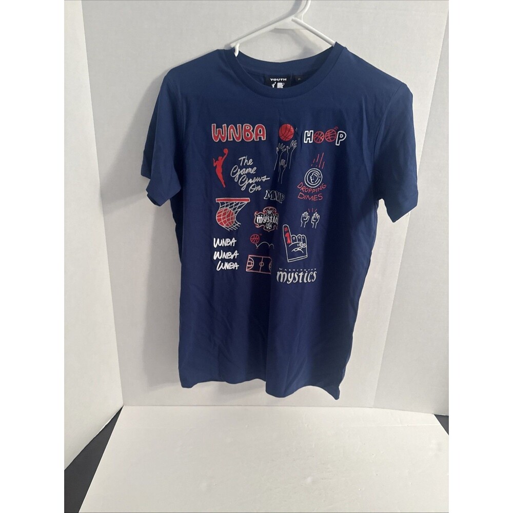 WNBA Round21 Washington Mystics Wallpaper T-Shirt Youth Size XL NWT